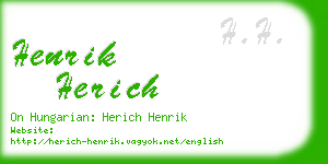 henrik herich business card